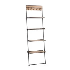 Deals βοΈ Brown Metal Farmhouse Wall Shelf, 68" x 20" x 11" by Ivory and Iris π€©