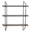 New ⭐ Gray Metal and Wood Industrial Wall Shelves, 34" x 32" x 6" by Ivory and Iris 🌟
