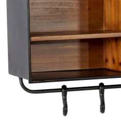 Outlet ⭐ Brown Iron Industrial Wall Hooks with Shelves, 14" x 23" x 8" by Ivory and Iris ✔️ 8 Outlet ⭐ Brown Iron Industrial Wall Hooks with Shelves, 14" x 23" x 8" by Ivory and Iris ✔️ -Cheap Ivory and Iris Store D502462S 4