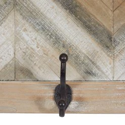 Coupon 🥰 Brown Wood Vintage Wall Hooks with Shelf, 10" x 32" x 4" by Ivory and Iris 😉 -Cheap Ivory and Iris Store D502468S 4