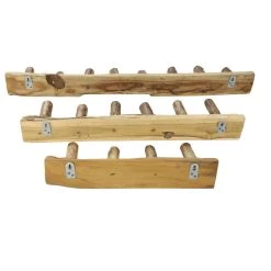 Promo 🔔 Set of 3 Brown Teak Wood Rustic Wall Hook, 32", 24", 16" by Ivory and Iris ❤️ -Cheap Ivory and Iris Store D502475S 4