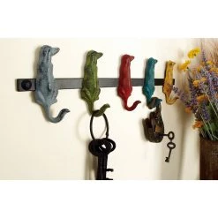 Hot Sale 😉 Multi Colored Metal Farmhouse Wall Hook, 5" x 19" x 1" by Ivory and Iris 🥰 -Cheap Ivory and Iris Store D502476S 8