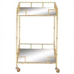 Best reviews of 🧨 Gold Iron Traditional Bar Cart, 30" x 18" x 18" by Ivory and Iris 🎉