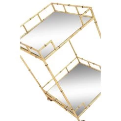 Best reviews of 🧨 Gold Iron Traditional Bar Cart, 30" x 18" x 18" by Ivory and Iris 🎉 -Cheap Ivory and Iris Store D502497S 3