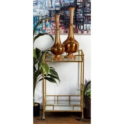 Best reviews of 🧨 Gold Iron Traditional Bar Cart, 30" x 18" x 18" by Ivory and Iris 🎉 -Cheap Ivory and Iris Store D502497S 5