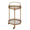 Best Sale ⌛ Brass Iron Bar Cart, 31" x 19" x 18" by Ivory and Iris 🌟
