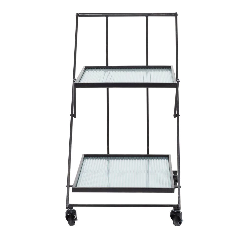 Best Pirce ❤️ Black Iron Industrial Bar Cart, 32" x 25" x 18" by Ivory and Iris ✨ 2 Best Pirce ❤️ Black Iron Industrial Bar Cart, 32" x 25" x 18" by Ivory and Iris ✨ - Image 2
