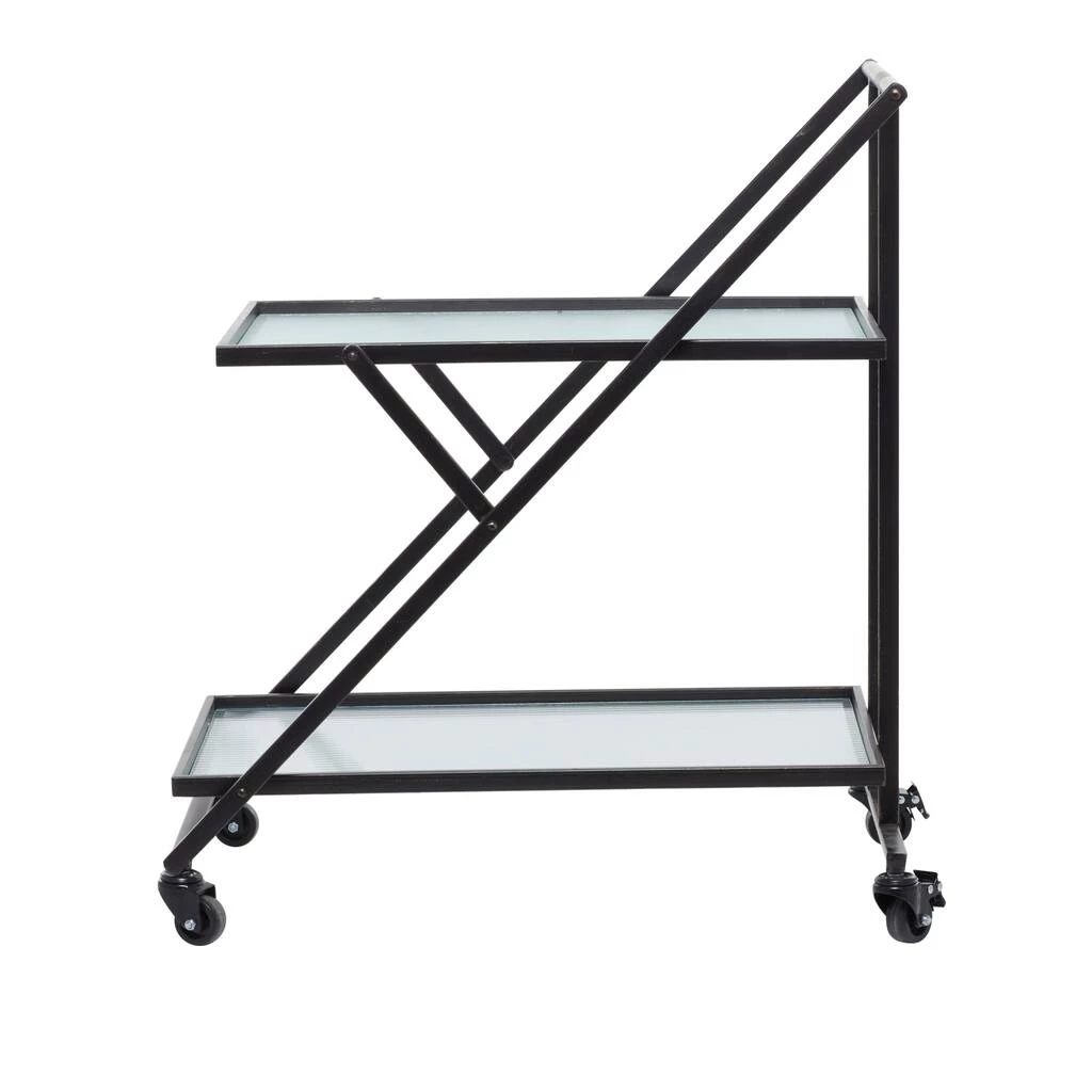 Best Pirce ❤️ Black Iron Industrial Bar Cart, 32" x 25" x 18" by Ivory and Iris ✨ 7 Best Pirce ❤️ Black Iron Industrial Bar Cart, 32" x 25" x 18" by Ivory and Iris ✨ - Image 7