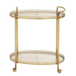 Best Pirce π Gold Iron and Glass Traditional Bar Cart, 35" x 30" x 16" by Ivory and Iris π―