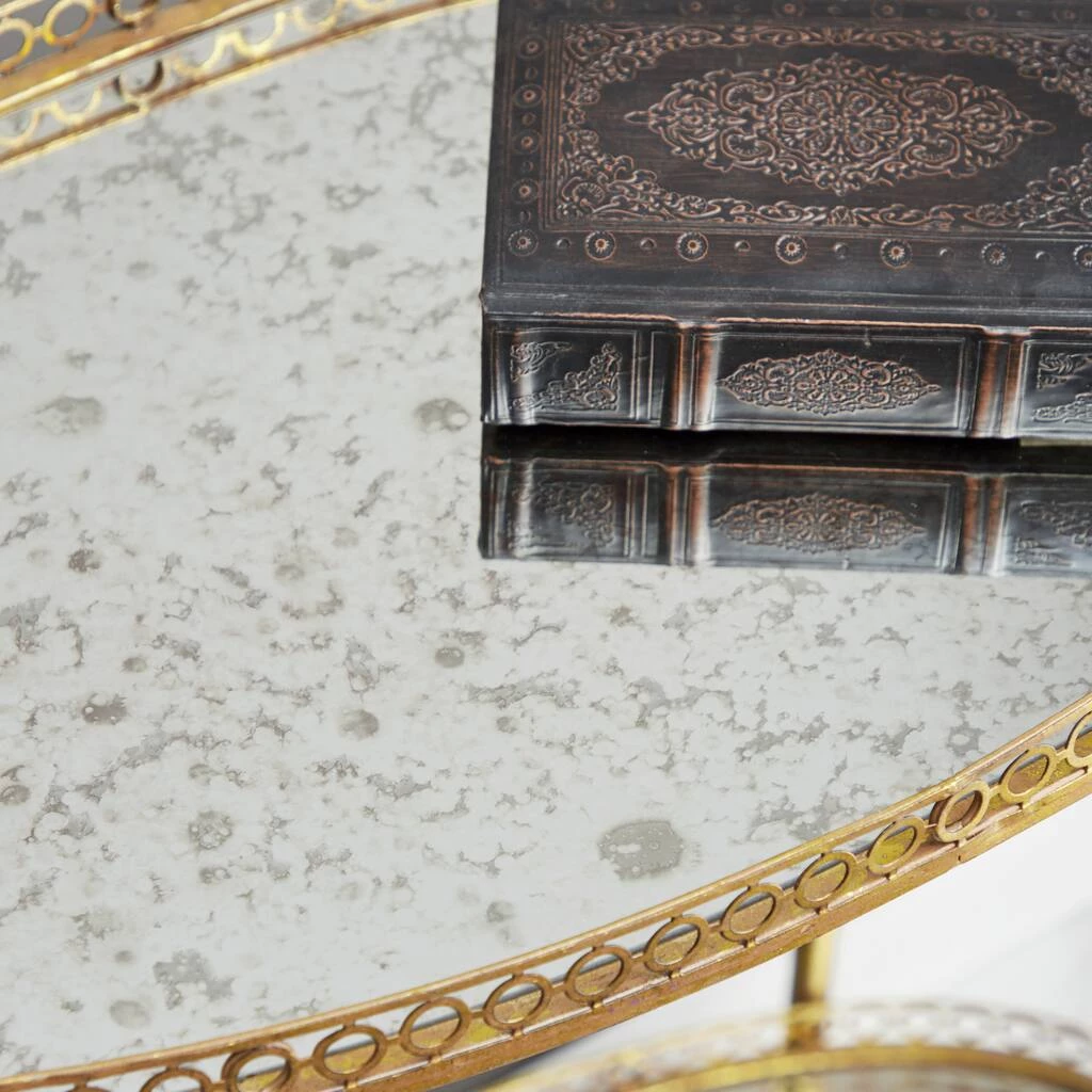 Best Pirce π Gold Iron and Glass Traditional Bar Cart, 35" x 30" x 16" by Ivory and Iris π― 4 Best Pirce π Gold Iron and Glass Traditional Bar Cart, 35" x 30" x 16" by Ivory and Iris π― - Image 4