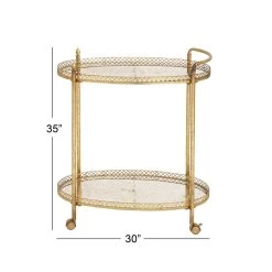 Best Pirce π Gold Iron and Glass Traditional Bar Cart, 35" x 30" x 16" by Ivory and Iris π― 10 Best Pirce π Gold Iron and Glass Traditional Bar Cart, 35" x 30" x 16" by Ivory and Iris π― -Cheap Ivory and Iris Store D502516S 5