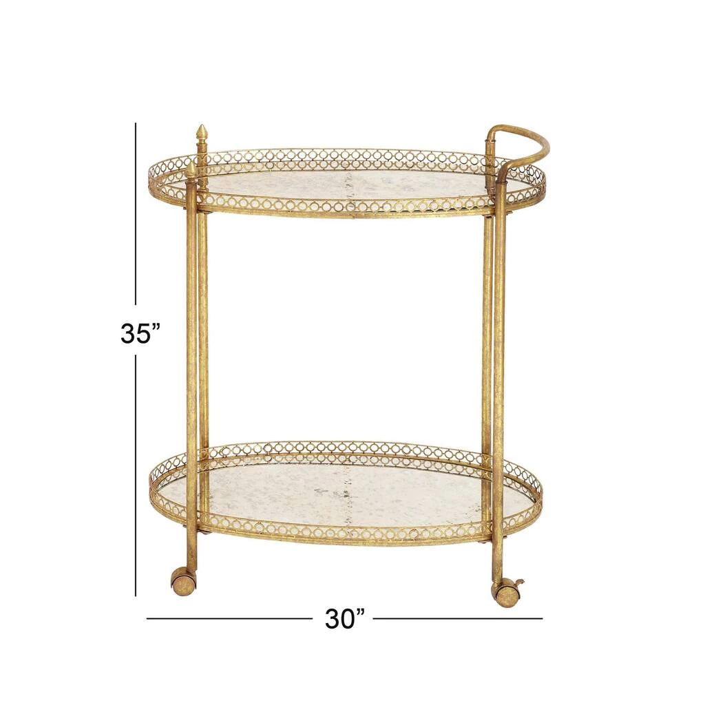 Best Pirce π Gold Iron and Glass Traditional Bar Cart, 35" x 30" x 16" by Ivory and Iris π― 5 Best Pirce π Gold Iron and Glass Traditional Bar Cart, 35" x 30" x 16" by Ivory and Iris π― - Image 5