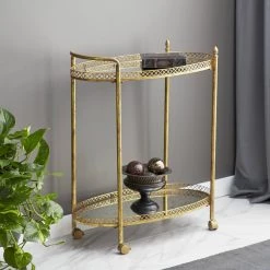 Best Pirce π Gold Iron and Glass Traditional Bar Cart, 35" x 30" x 16" by Ivory and Iris π― 11 Best Pirce π Gold Iron and Glass Traditional Bar Cart, 35" x 30" x 16" by Ivory and Iris π― -Cheap Ivory and Iris Store D502516S 6