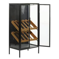 Deals 🤩 40'' Black Wood Contemporary Standing Wine Rack by Ivory and Iris 😉 -Cheap Ivory and Iris Store D502521S 6