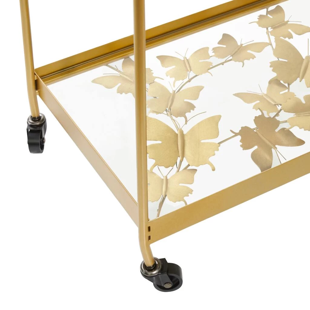 Best Pirce π Gold Metal Contemporary Bar Cart, 31" x 28" x 14" by Ivory and Iris π₯° 3 Best Pirce π Gold Metal Contemporary Bar Cart, 31" x 28" x 14" by Ivory and Iris π₯° - Image 3