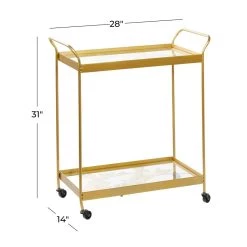 Best Pirce π Gold Metal Contemporary Bar Cart, 31" x 28" x 14" by Ivory and Iris π₯° 16 Best Pirce π Gold Metal Contemporary Bar Cart, 31" x 28" x 14" by Ivory and Iris π₯° -Cheap Ivory and Iris Store D502524S 8