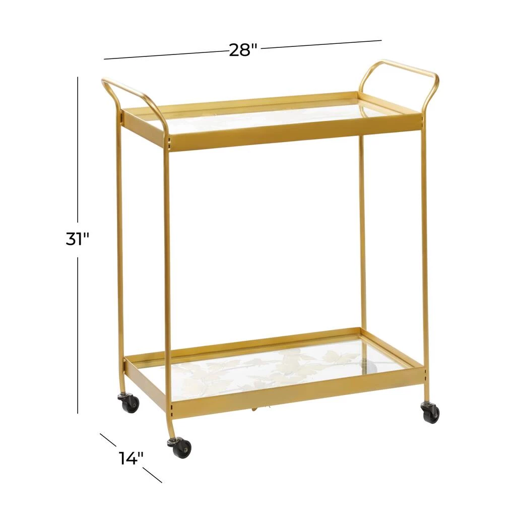 Best Pirce π Gold Metal Contemporary Bar Cart, 31" x 28" x 14" by Ivory and Iris π₯° 8 Best Pirce π Gold Metal Contemporary Bar Cart, 31" x 28" x 14" by Ivory and Iris π₯° - Image 8
