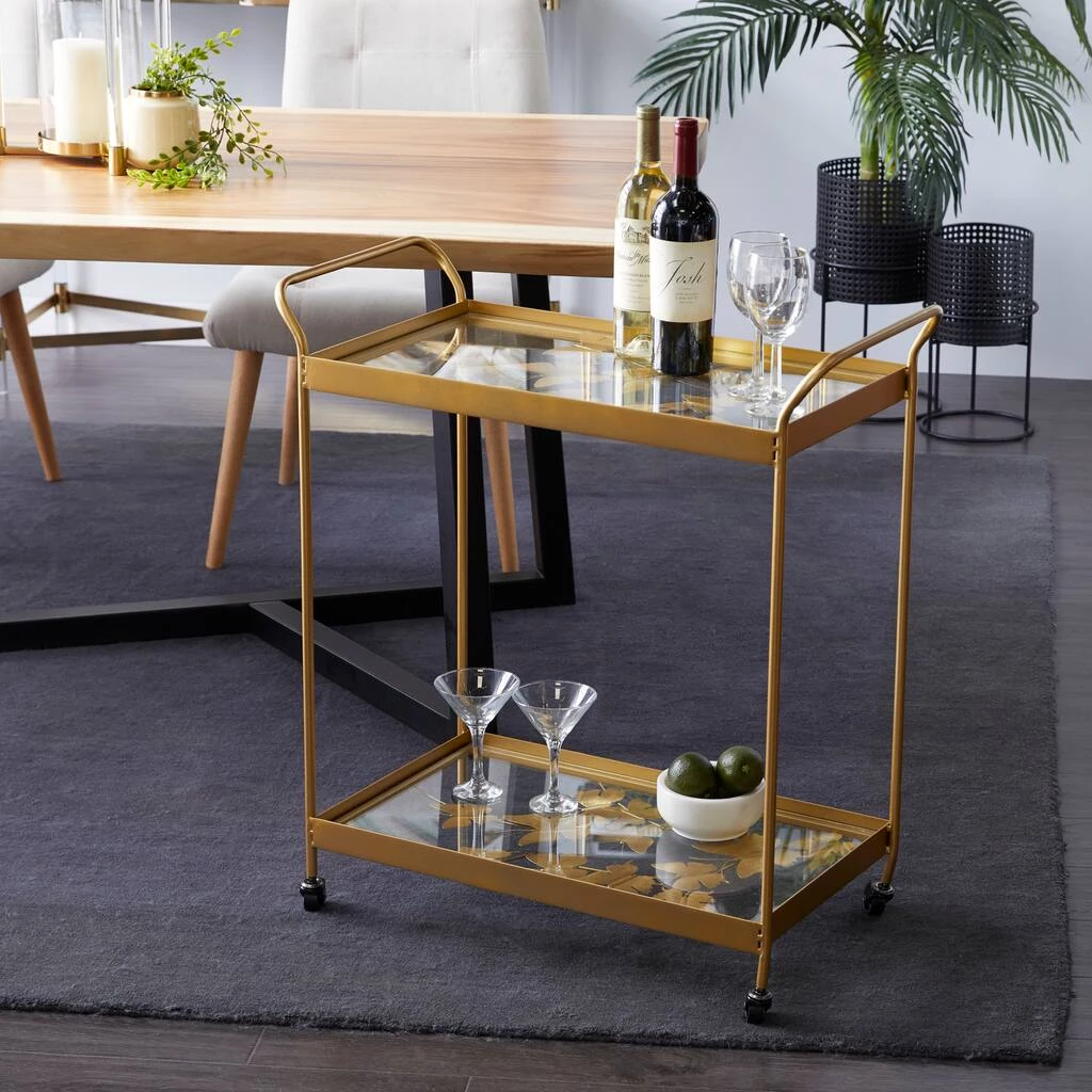 Best Pirce π Gold Metal Contemporary Bar Cart, 31" x 28" x 14" by Ivory and Iris π₯° 9 Best Pirce π Gold Metal Contemporary Bar Cart, 31" x 28" x 14" by Ivory and Iris π₯° - Image 9