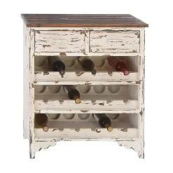 Best reviews of ✔️ 32'' White Farmhouse Wood Wine Storage by Ivory and Iris 🔔