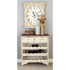 Best reviews of ✔️ 32'' White Farmhouse Wood Wine Storage by Ivory and Iris 🔔 -Cheap Ivory and Iris Store D502525S 14