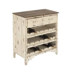 Best reviews of ✔️ 32'' White Farmhouse Wood Wine Storage by Ivory and Iris 🔔 -Cheap Ivory and Iris Store D502525S 3