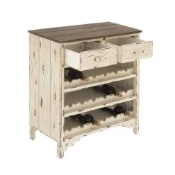 Best reviews of ✔️ 32'' White Farmhouse Wood Wine Storage by Ivory and Iris 🔔 -Cheap Ivory and Iris Store D502525S 4