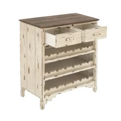 Best reviews of ✔️ 32'' White Farmhouse Wood Wine Storage by Ivory and Iris 🔔 -Cheap Ivory and Iris Store D502525S 5