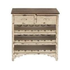 Best reviews of ✔️ 32'' White Farmhouse Wood Wine Storage by Ivory and Iris 🔔 -Cheap Ivory and Iris Store D502525S 6