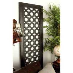 Cheap 🛒 Black Traditional Ornamental Wood Wall Decor, 72" x 20" by Ivory and Iris 🧨 -Cheap Ivory and Iris Store D502527S 7