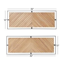 Budget 😍 Set of 2 Brown Metal Farmhouse Wall Decor 32", 12" by Ivory and Iris 👍 -Cheap Ivory and Iris Store D502528S 6