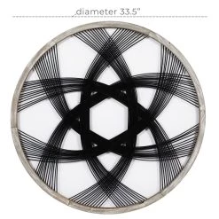 Budget 🔔 Black Wood Modern Wall Decor, 34" x 34" x 1" by Ivory and Iris 🔔 -Cheap Ivory and Iris Store D502529S 7