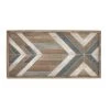 Best Pirce ⌛ Grey Farmhouse Abstract Wood Wall Decor, 23" x 46" by Ivory and Iris 👏