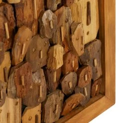 Outlet 🛒 Rectangular Brown Wood Totem Face Wall Art, 32" x 14" x 2" by Ivory and Iris 🛒 -Cheap Ivory and Iris Store D502533S 3