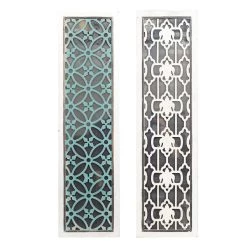 Best reviews of 🧨 Set of 2 White Wood Glam Wall Decor, 12" x 43" by Ivory and Iris 🎁