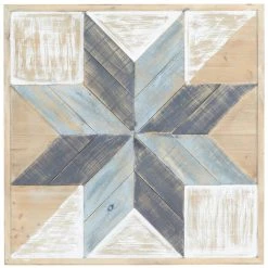 Best reviews of 🔥 Multi Colored Farmhouse Abstract Wood Wall Decor, 31" x 31" by Ivory and Iris ❤️