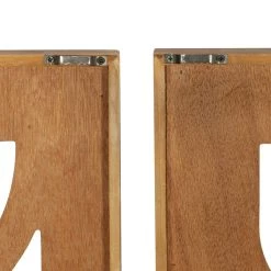 Discount 🌟 Set of 2 Brown Wood Farmhouse Wall Decor 16", 38" by Ivory and Iris ⭐ -Cheap Ivory and Iris Store D502550S 5
