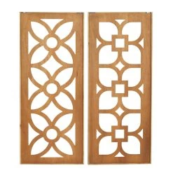 Discount 🌟 Set of 2 Brown Wood Farmhouse Wall Decor 16", 38" by Ivory and Iris ⭐ -Cheap Ivory and Iris Store D502550S 6