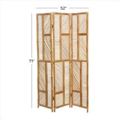 Wholesale 🌟 Brown Wood Contemporary Room Divider Screen, 71" x 52" x 1" by Ivory and Iris 🎁 -Cheap Ivory and Iris Store D502597S 8