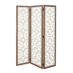 Flash Sale ⌛ White Wood Farmhouse Room Divider Screen, 72" x 54" x 1" by Ivory and Iris 🎉