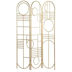 Outlet ✨ Gold Metal Modern Room Divider Screen 69" x 50" x 1" by Ivory and Iris 🔥