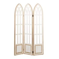 Brand new ✔️ White Wood Farmhouse Room Divider Screen, 72" x 48" x 2" by Ivory and Iris 🛒