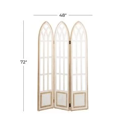 Brand new ✔️ White Wood Farmhouse Room Divider Screen, 72" x 48" x 2" by Ivory and Iris 🛒 -Cheap Ivory and Iris Store D502606S 7