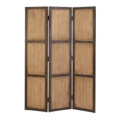 Best Pirce 🤩 Brown Wood Farmhouse Room Divider Screen, 71" x 48" x 1" by Ivory and Iris 🎁