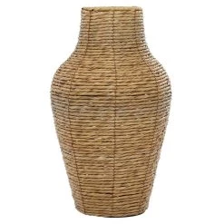 Best reviews of 🌟 Brown Metal Coastal Style Vase, 18" x 10" x 10" by Ivory and Iris 💯
