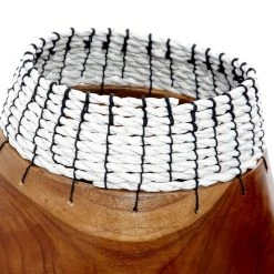 Best Sale ⌛ Set of 2" White Teak Wood Natural Decorative Bowls 9", 9" by Ivory and Iris ✨ -Cheap Ivory and Iris Store D502646S 3