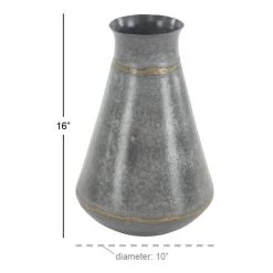 New β€οΈ Grey Metal Farmhouse Vase, 16" x 10" x 10" by Ivory and Iris π 10 New β€οΈ Grey Metal Farmhouse Vase, 16" x 10" x 10" by Ivory and Iris π -Cheap Ivory and Iris Store D502656S 5