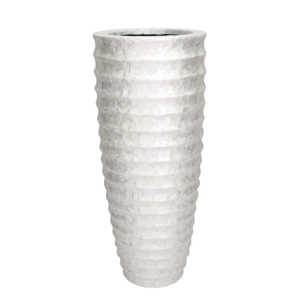 Budget π White Polystone Coastal Vase, 48" x 20" x 20" by Ivory and Iris π₯ 1 Budget π White Polystone Coastal Vase, 48" x 20" x 20" by Ivory and Iris π₯