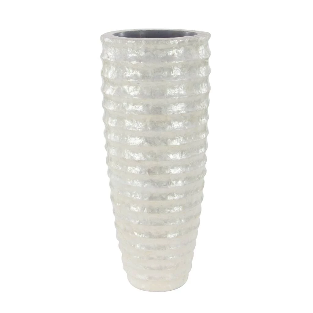 Budget π White Polystone Coastal Vase, 48" x 20" x 20" by Ivory and Iris π₯ 2 Budget π White Polystone Coastal Vase, 48" x 20" x 20" by Ivory and Iris π₯ - Image 2