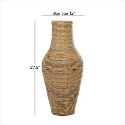 Coupon 😉 Brown Metal Coastal Style Vase, 28" x 12" x 12" by Ivory and Iris 🧨 -Cheap Ivory and Iris Store D502664S 4