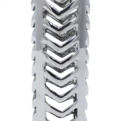 Best Pirce 🌟 Set of 2 Silver Stoneware Glam Vase, 4" x 11" by Ivory and Iris ✔️ -Cheap Ivory and Iris Store D502670S 7